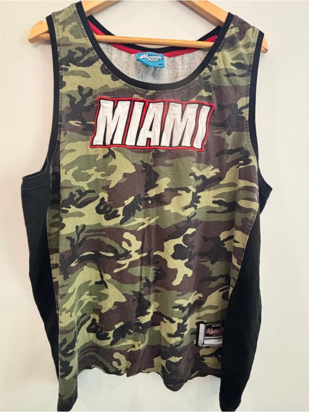 Seventy Seven Miami Camo Tank Top Mens 2X Large Green Camouflage Jersey